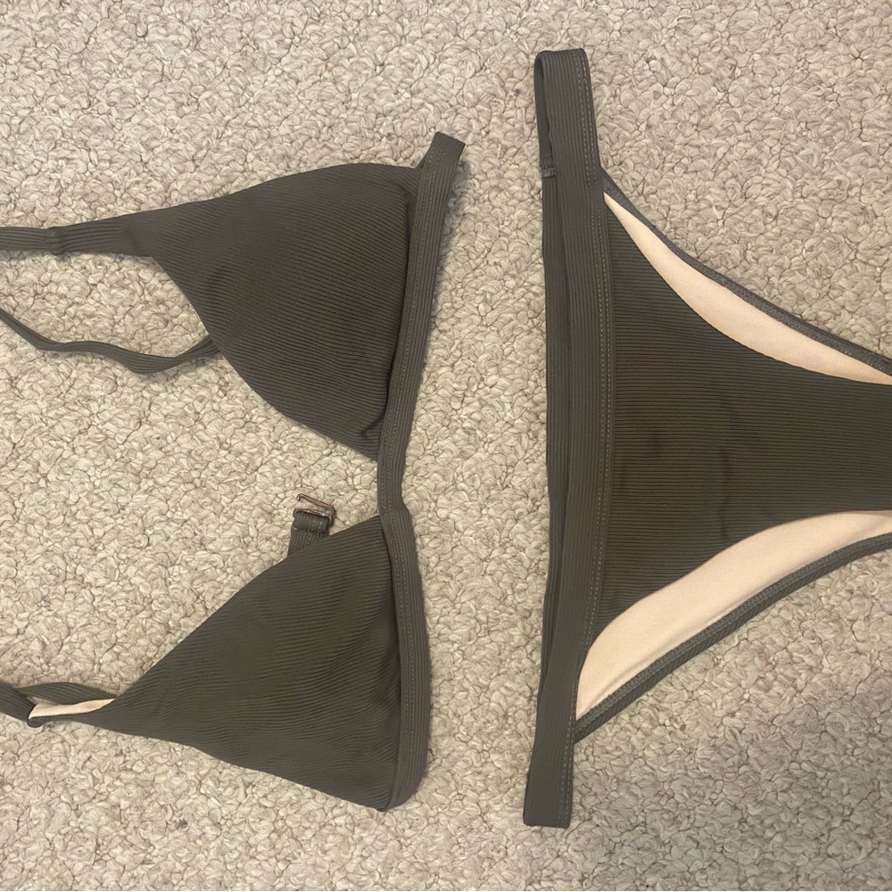 Stylish Olive Green Bikini Set